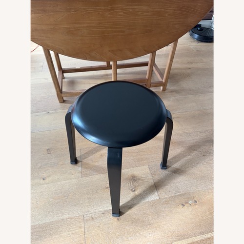 Used Safavieh Luella Stackable Stool Black Wood Stool for sale on AptDeco