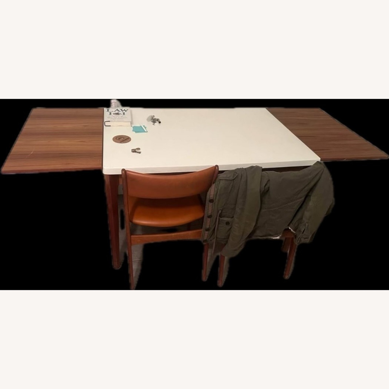 Vintage Acorn Walnut Wood Dining Table Set - image-1