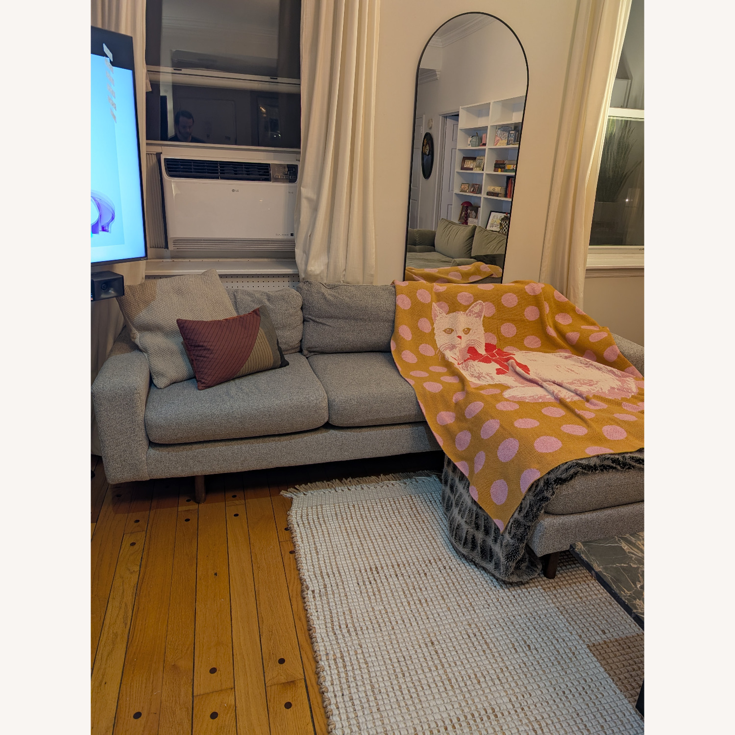 West Elm Light Gray Fabric 2 Piece Sectional - image-2