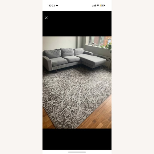 Used West Elm Light Gray Fabric 2 Piece Sectional for sale on AptDeco