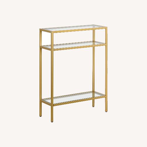 Used Wayfair Gold Glass Side Table for sale on AptDeco