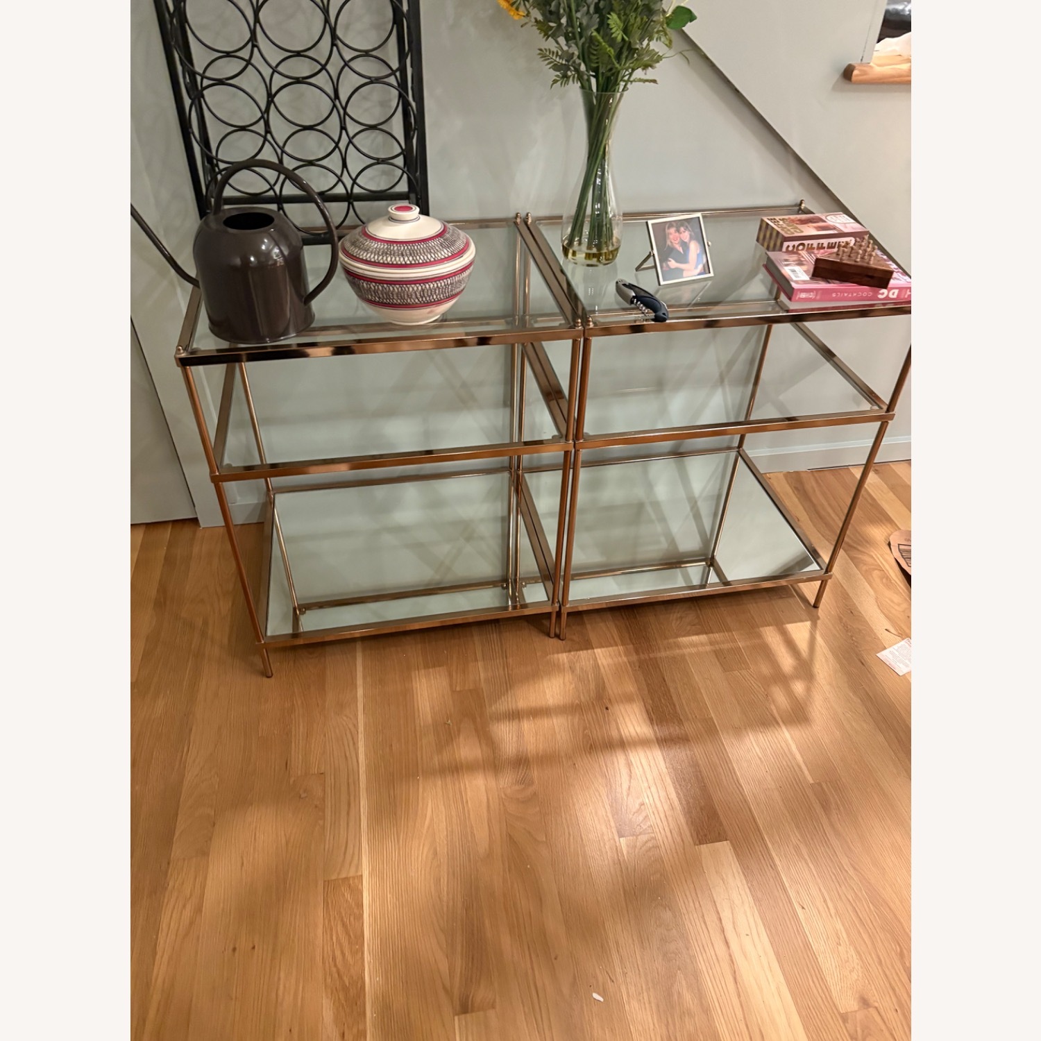 Wayfair Gold Glass Side Table - image-1