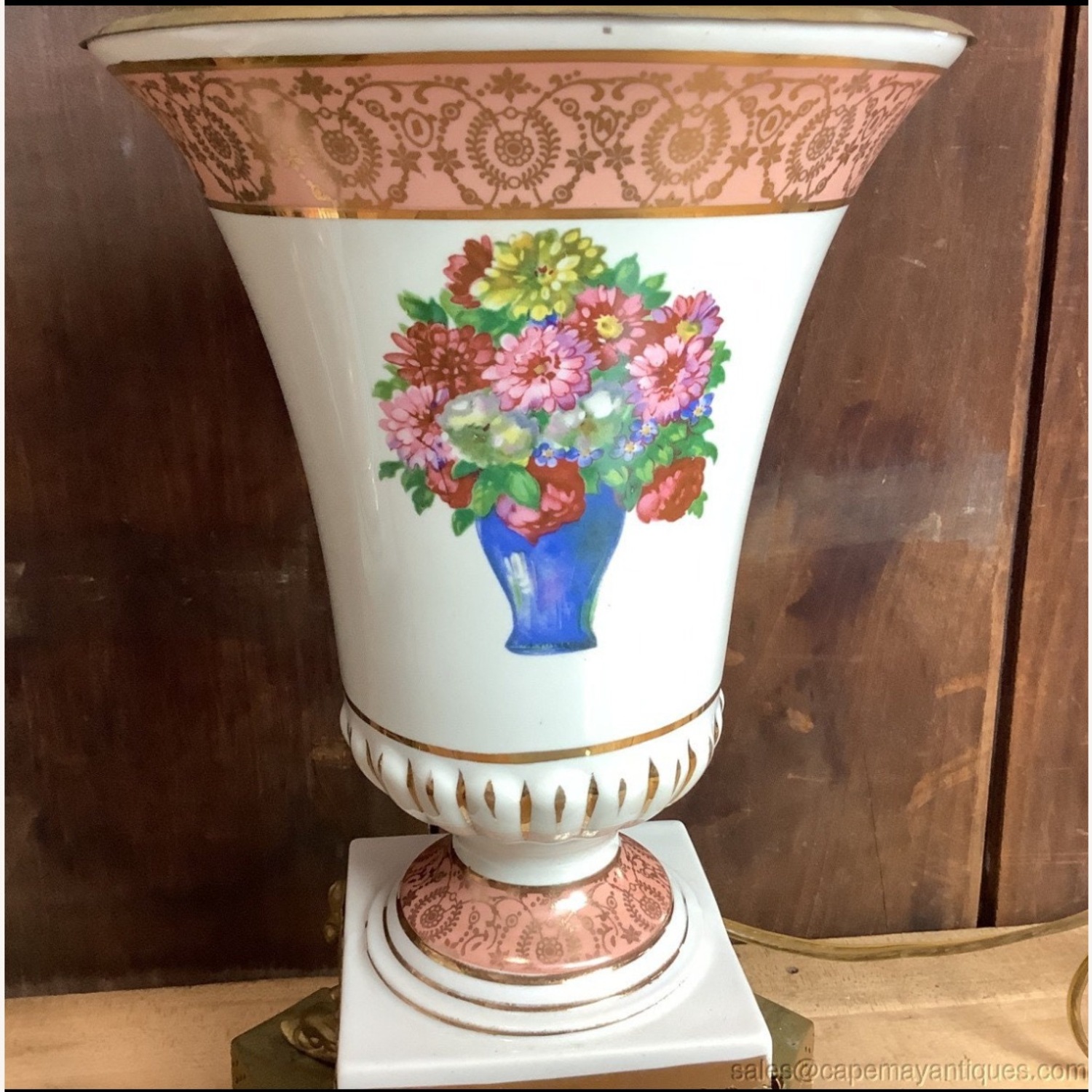 Pair Vintage Porcelain Lamps - image-4