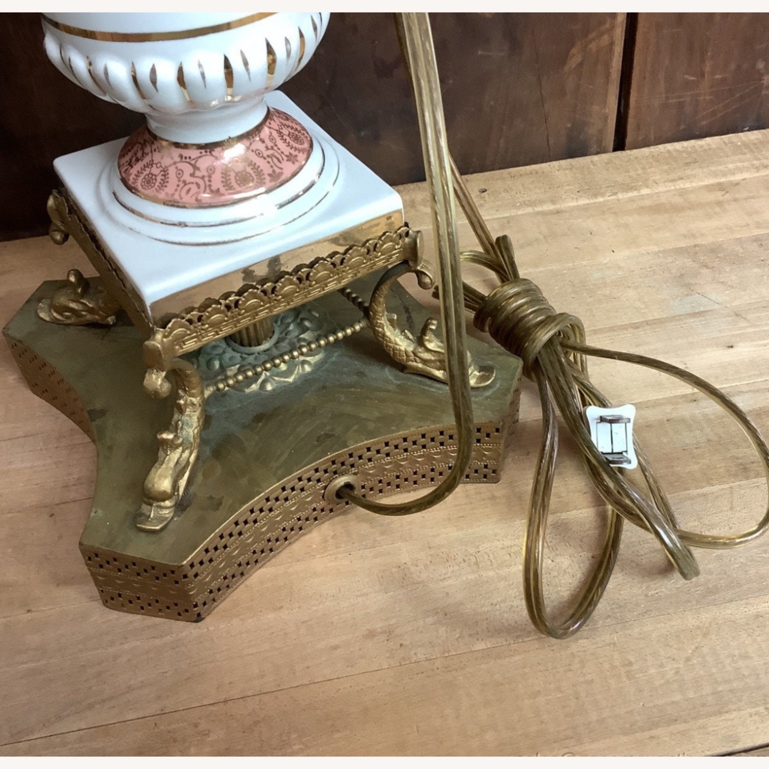 Pair Vintage Porcelain Lamps - image-6