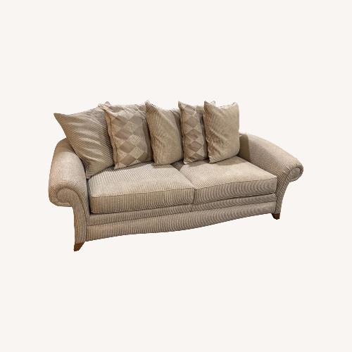 Used Transitional Fabric Roll Arm Sofa for sale on AptDeco
