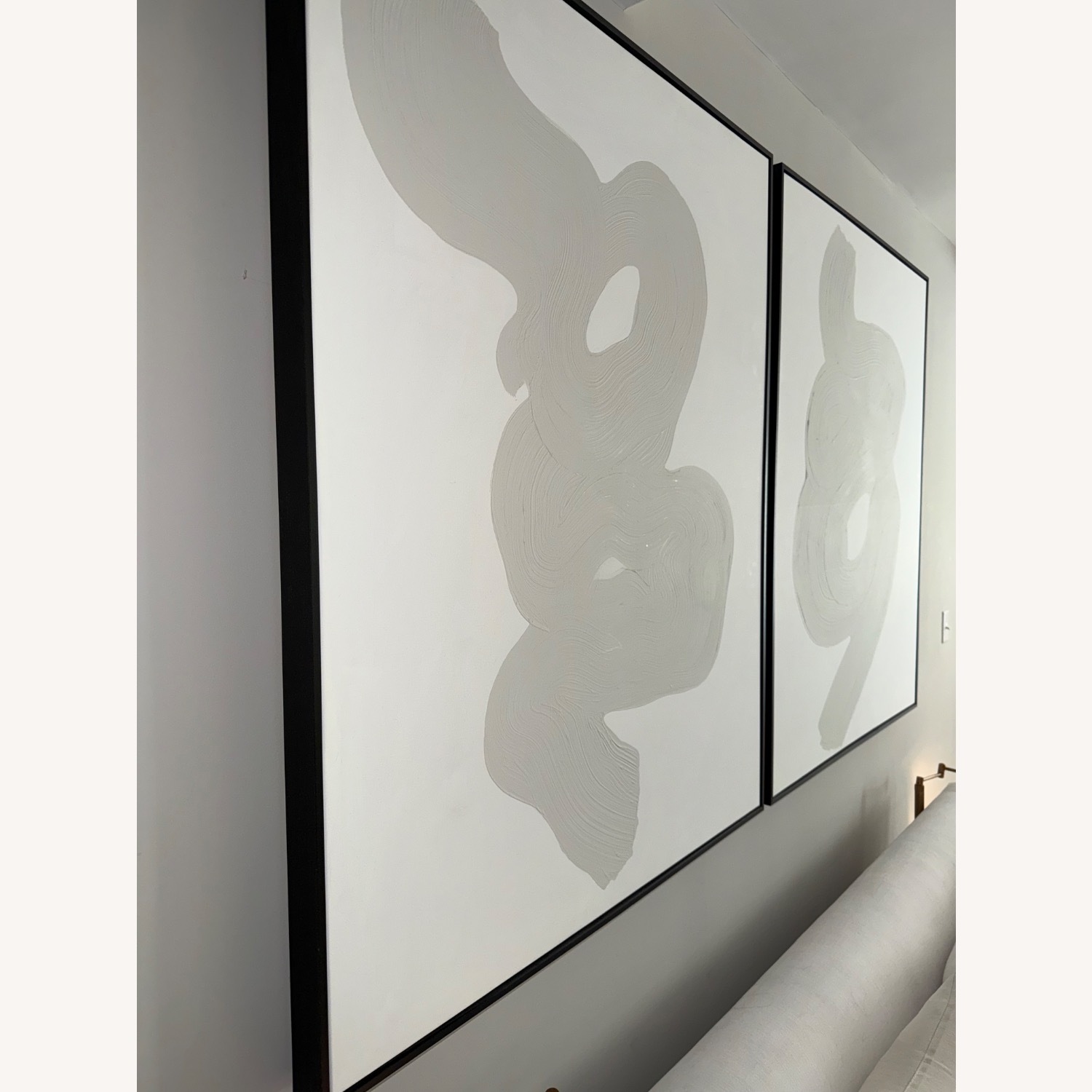 Williams Sonoma Neutral Swirl Wall Art Series of 2 - image-9