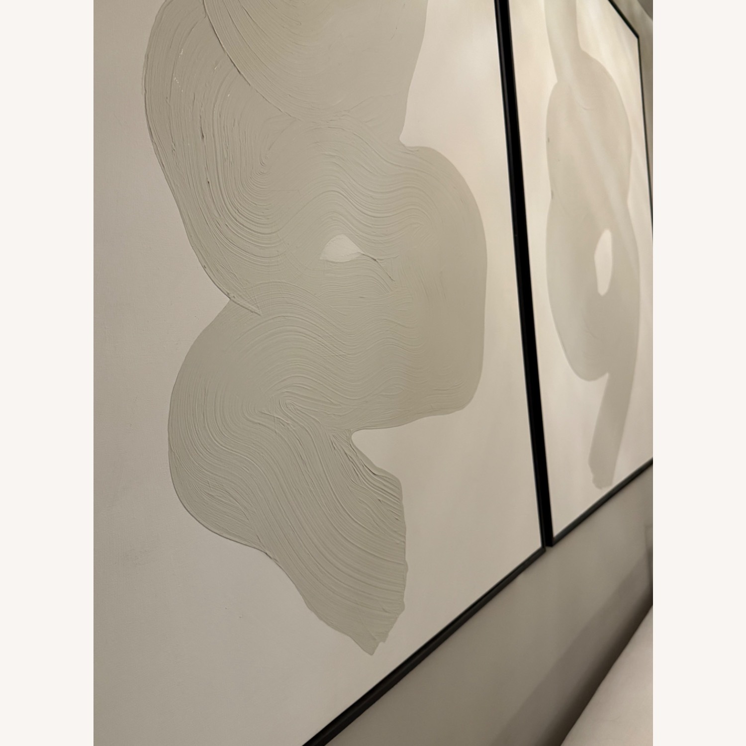 Williams Sonoma Neutral Swirl Wall Art Series of 2 - image-3