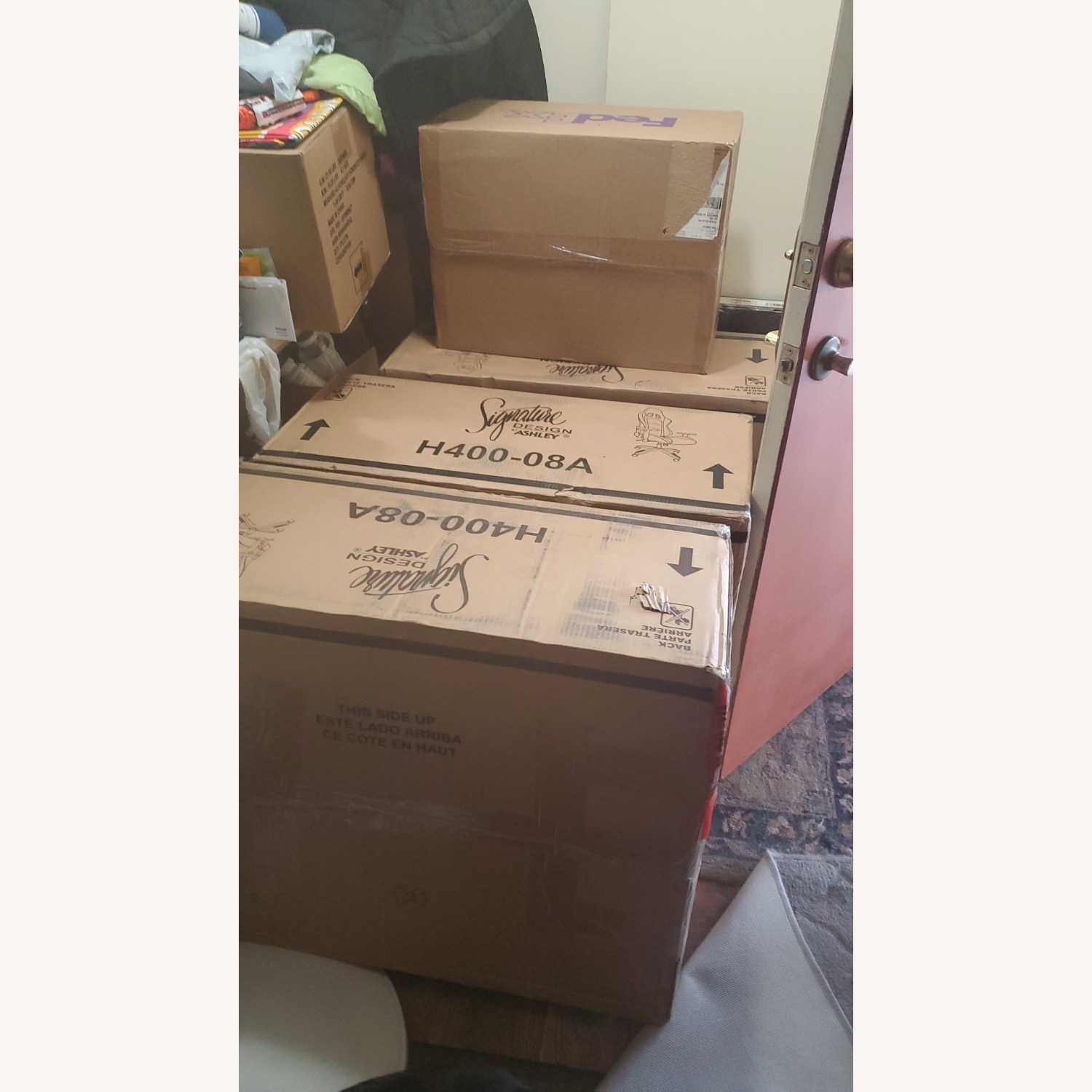 Gaming Chair Light Gray Leather Office Chair - image-3