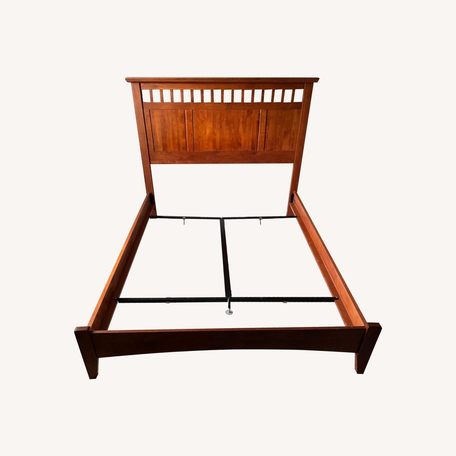 Pine Wood Queen Size Bed Frame - image-0