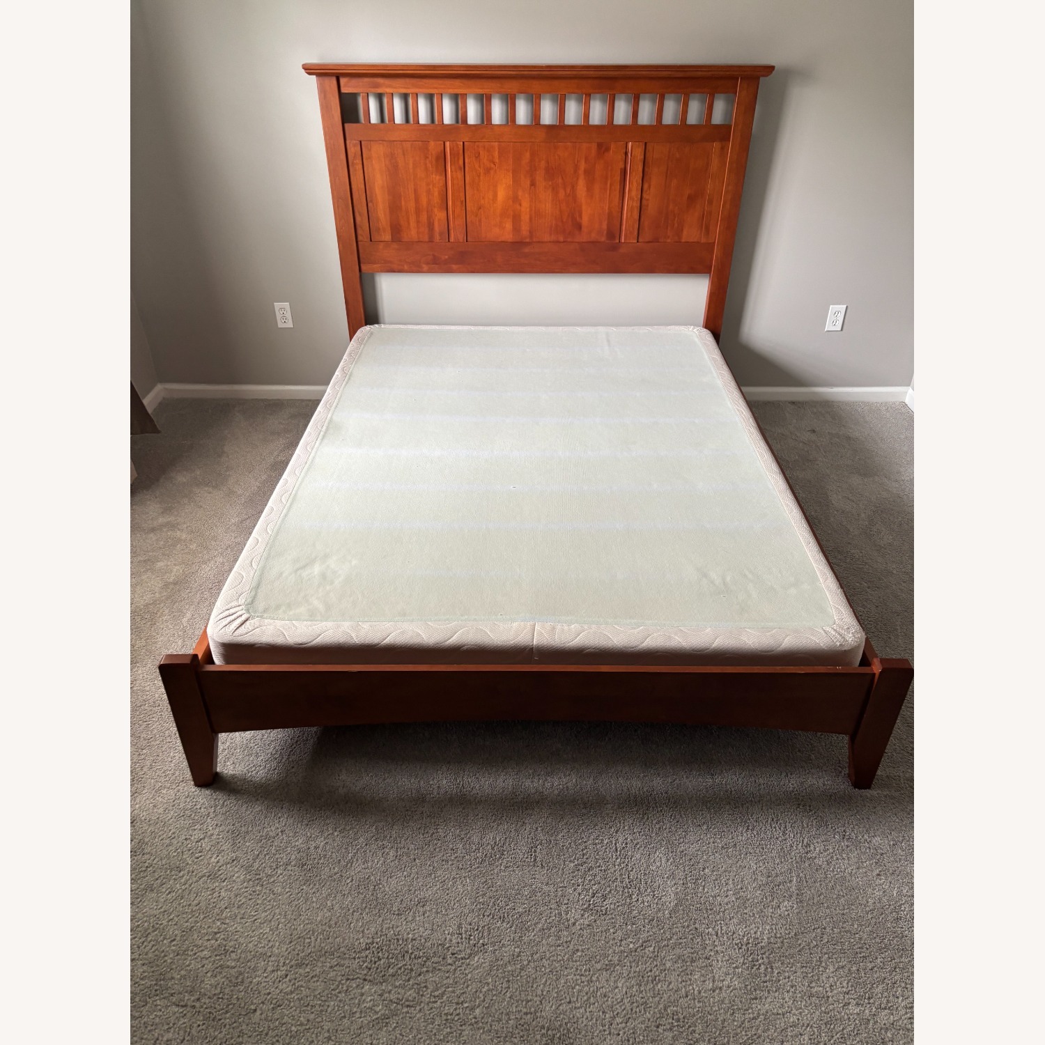 Pine Wood Queen Size Bed Frame - image-5