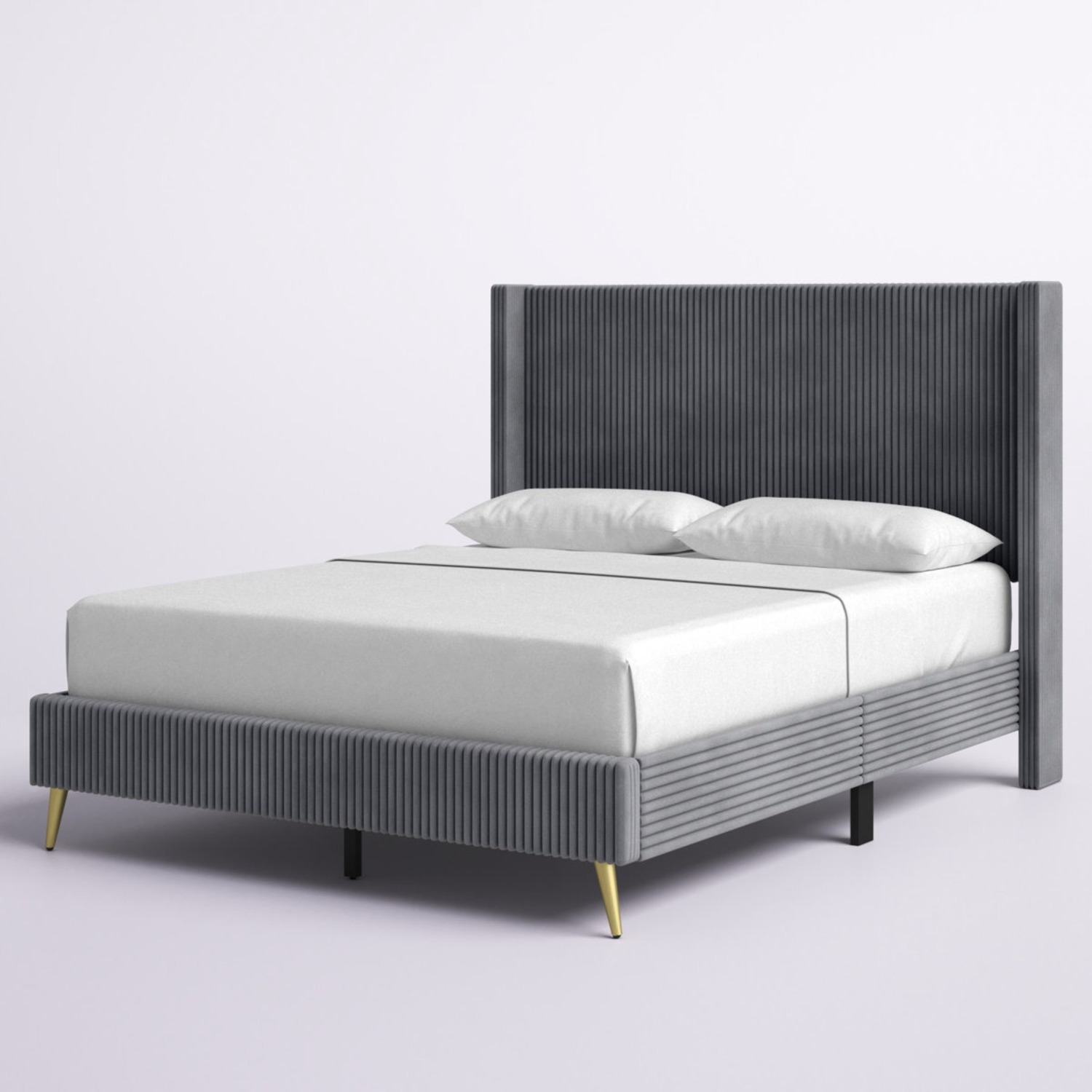 Andretta Upholstered Wingback Bed - image-3