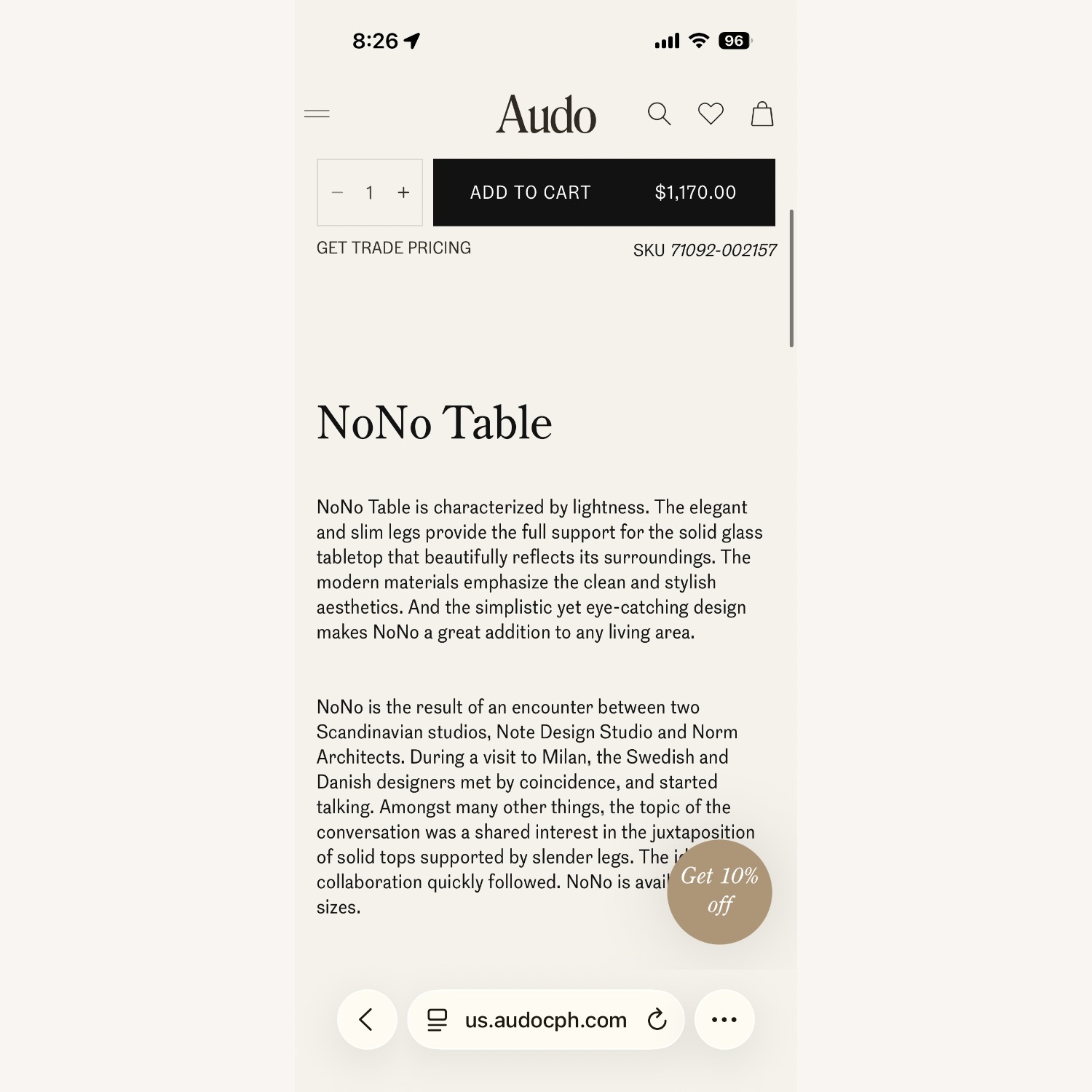 Audo Copenhagen Nono Table - image-6