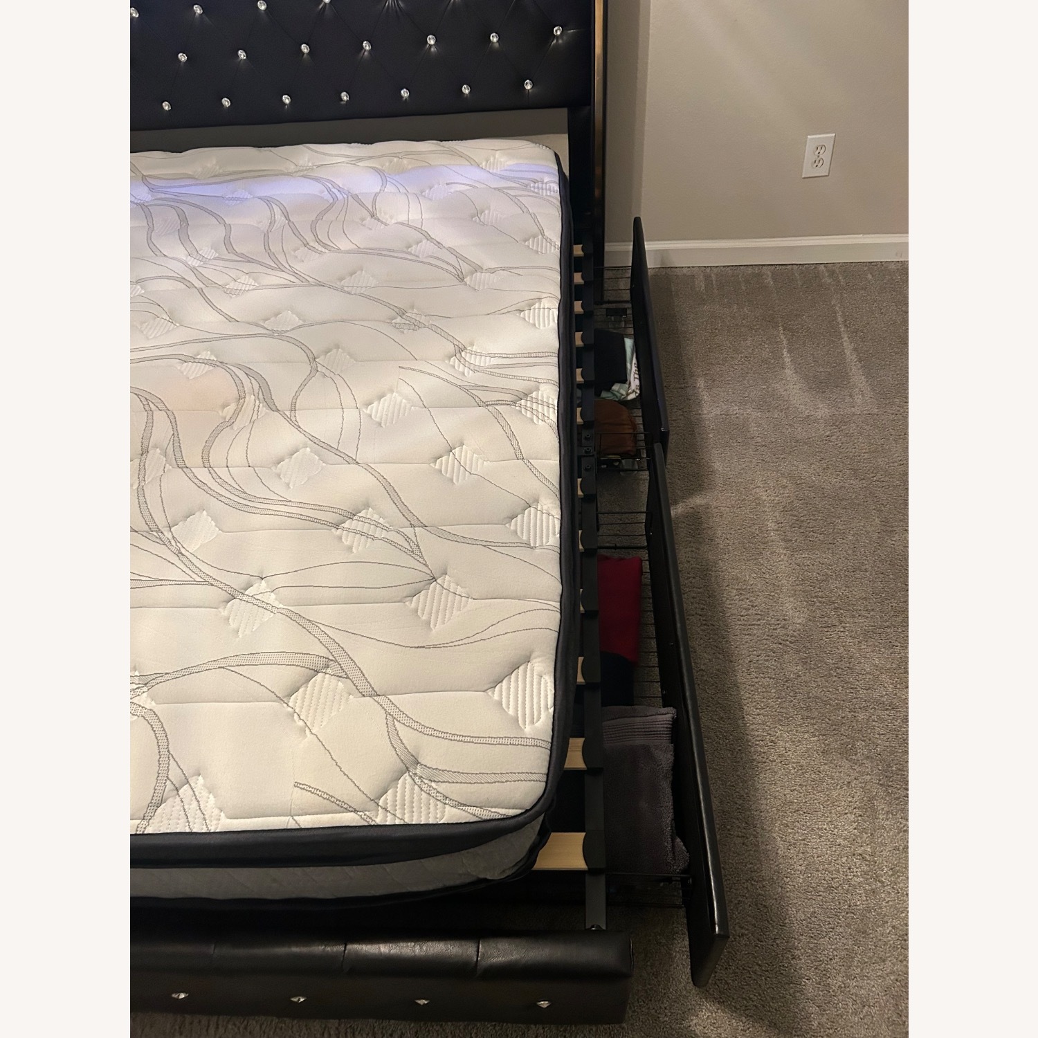 Wayfair Black Leather Queen Bed - image-4