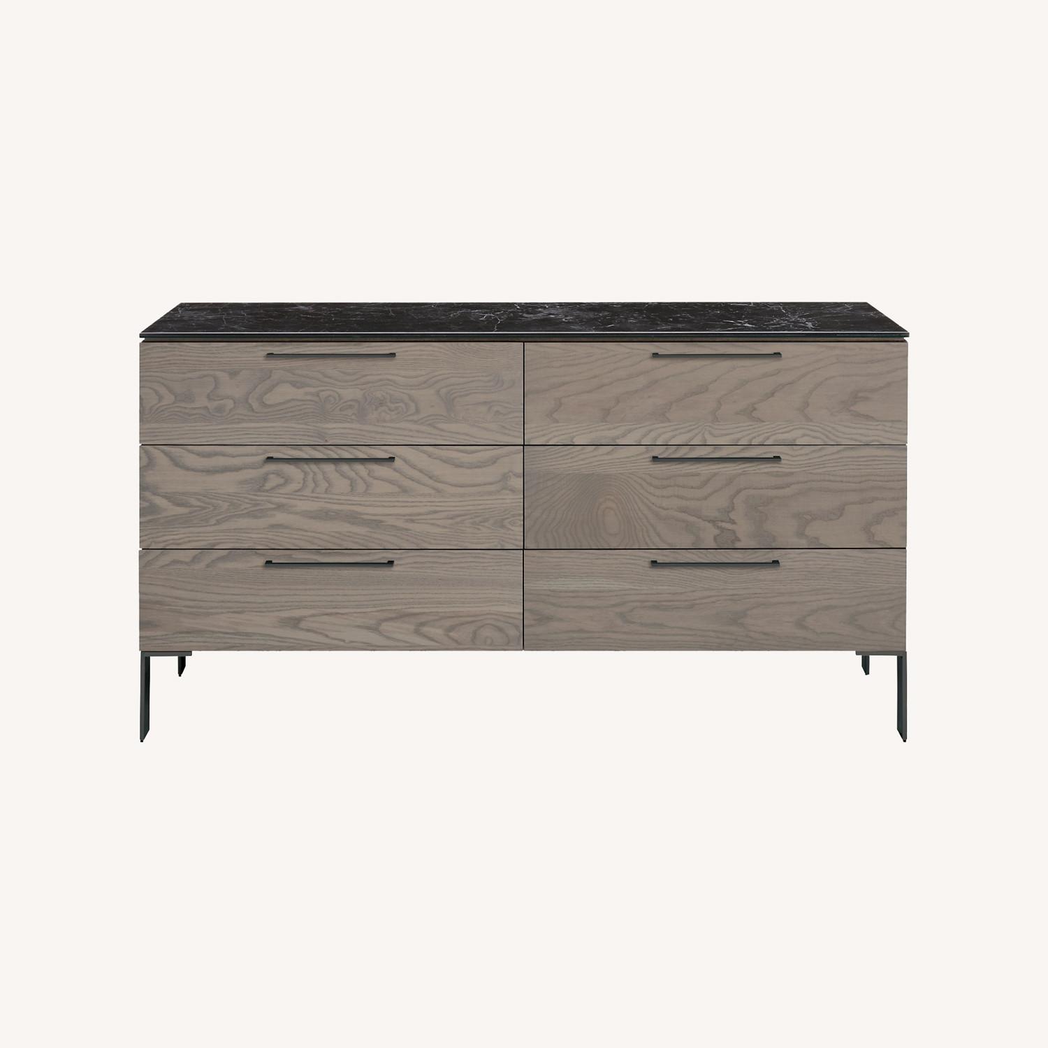 Room & Board Dark Gray Wood Dresser - image-0