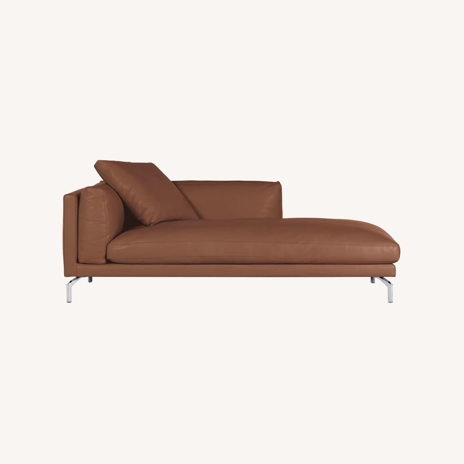 Design Within Reach Como Light Brown Chaise Lounge - image-0