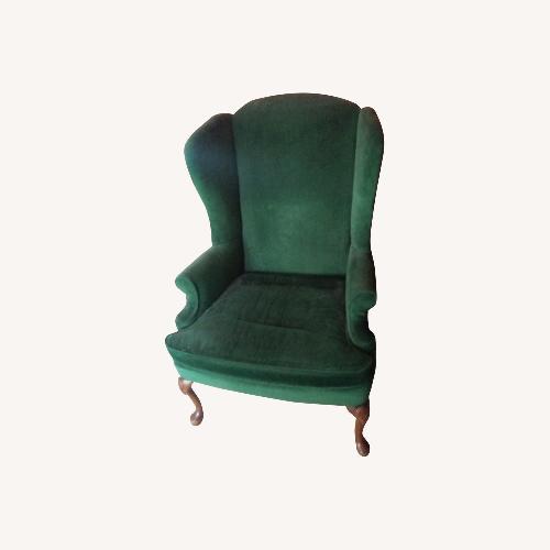 Used Green Velvet Accent Chair for sale on AptDeco