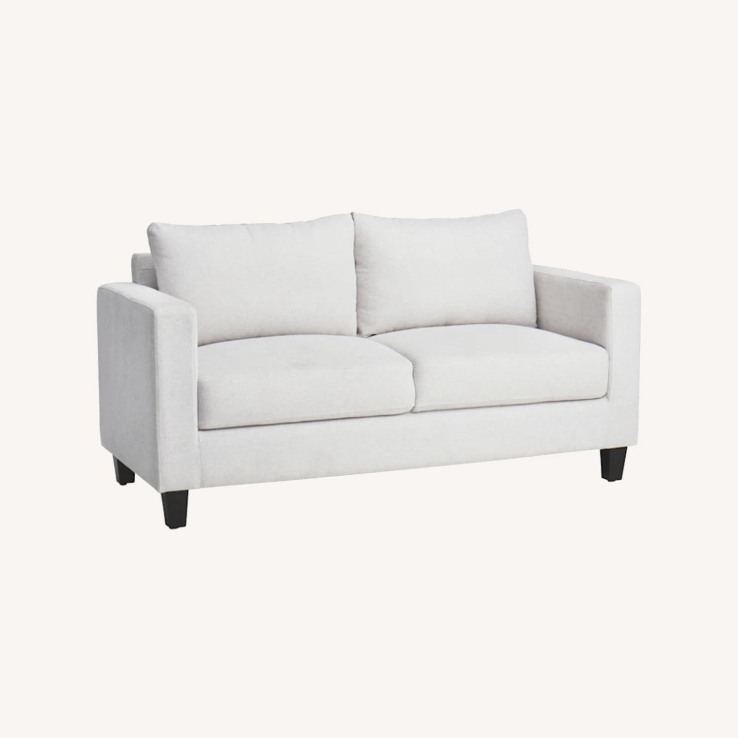 At Home Honeybloom Light Gray Fabric Loveseat - image-0