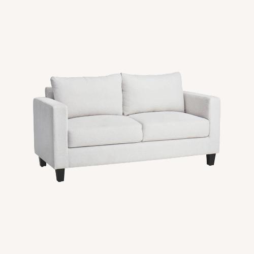 Used At Home Honeybloom Light Gray Fabric Loveseat for sale on AptDeco