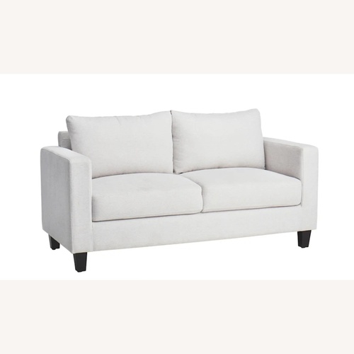 Used At Home Honeybloom Light Gray Fabric Loveseat for sale on AptDeco
