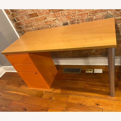 Used Bisley Orange Desk for sale on AptDeco