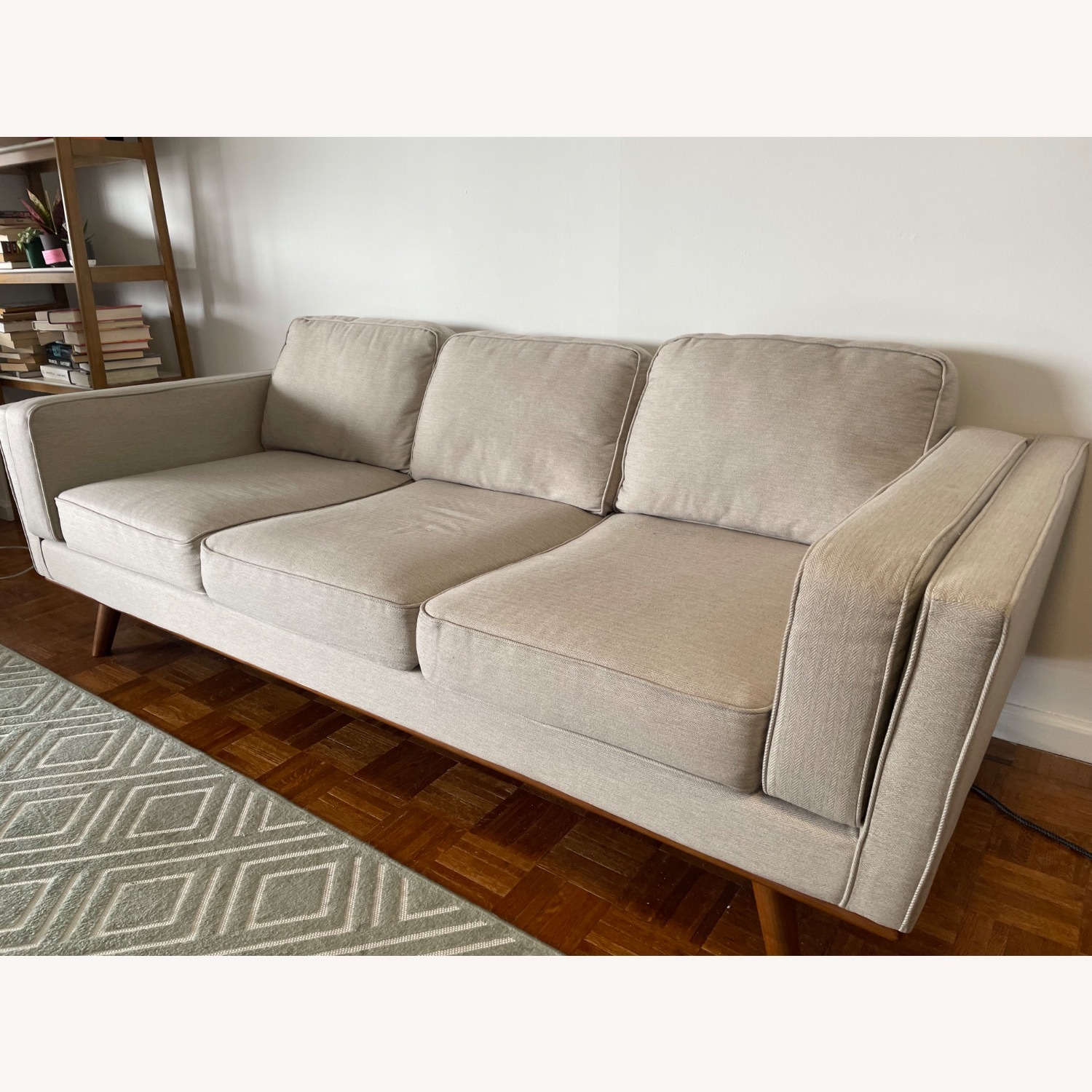 AllModern Natural Fabric 3+ Seater Sofa - image-3