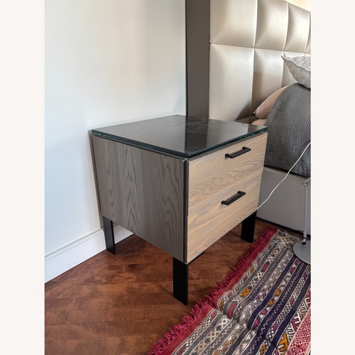 Used Room & Board Kenwood Dark Gray Wood Nightstands for sale on AptDeco