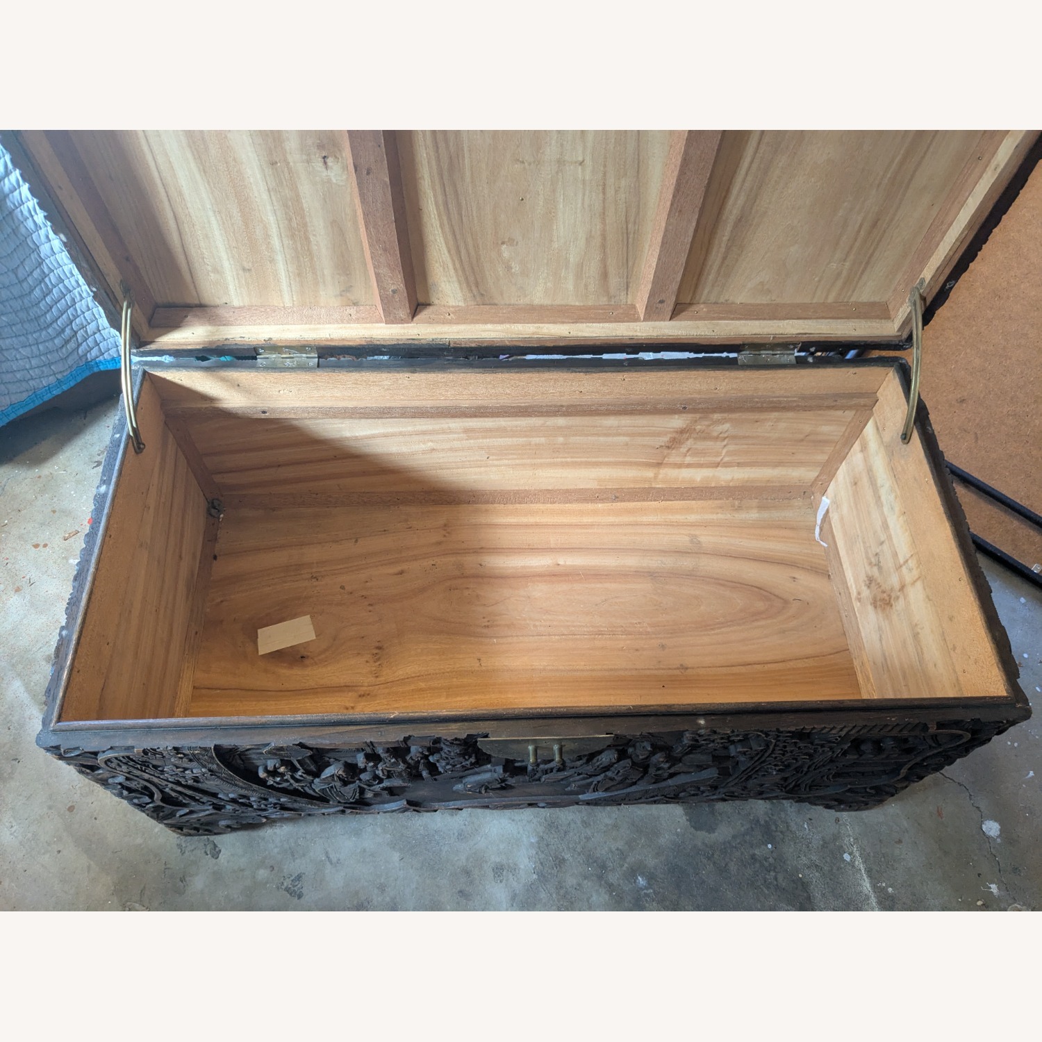 Vintage/Antique Finds Dark Brown Wood Chest - image-7