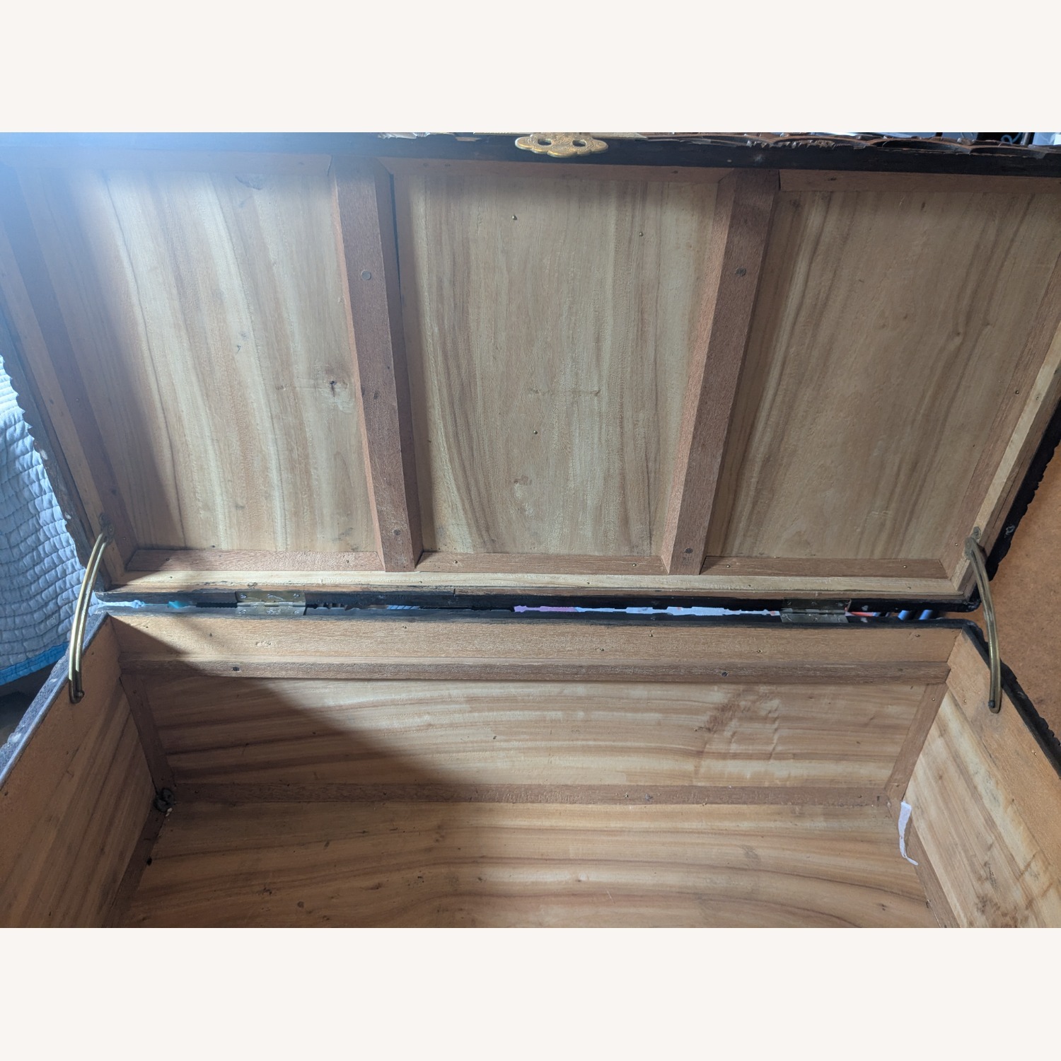 Vintage/Antique Finds Dark Brown Wood Chest - image-4