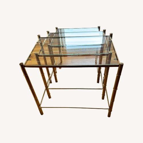 Used Vintage/Antiques 1970s Brass Nesting Side Tables for sale on AptDeco