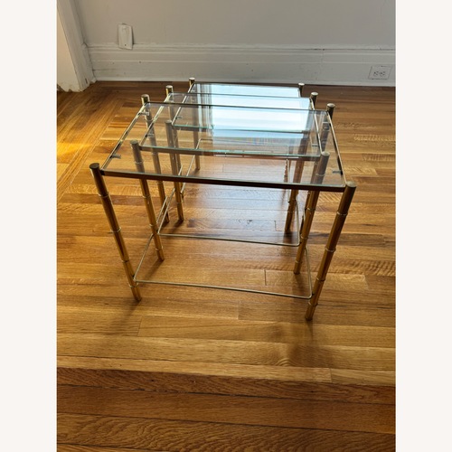 Used Vintage/Antiques 1970s Brass Nesting Side Tables for sale on AptDeco