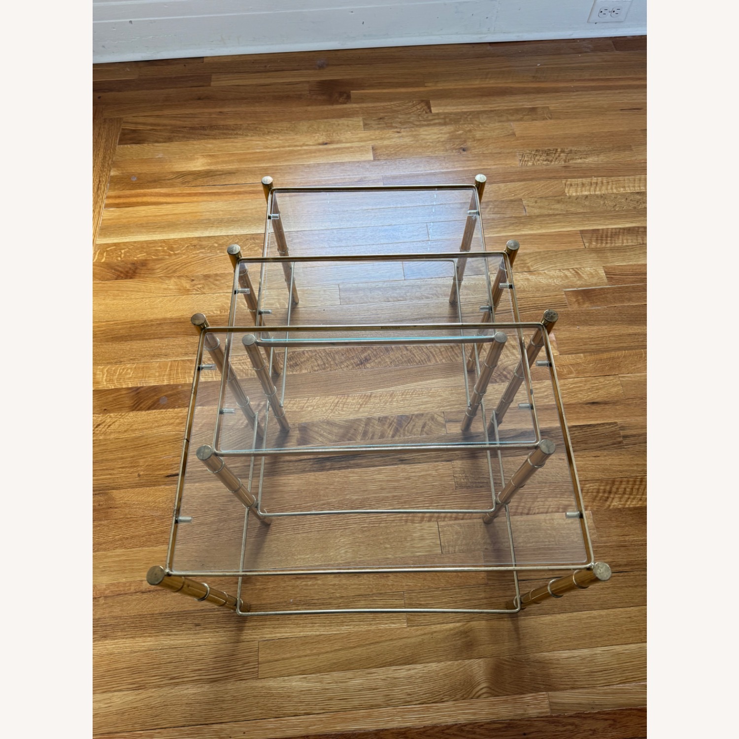Vintage/Antiques 1970s Brass Nesting Side Tables - image-2