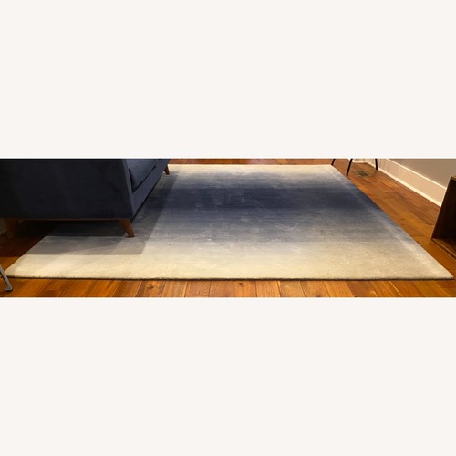 Used West Elm Horizon Blue Wool Area Rug 8' x 10' for sale on AptDeco