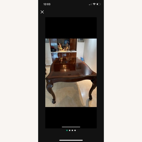 Used Large Wooden Dining Table  for sale on AptDeco