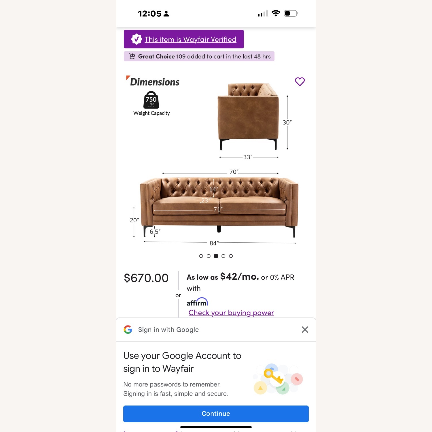 Faux Leather Sofa Couch with Metal Legs - image-3