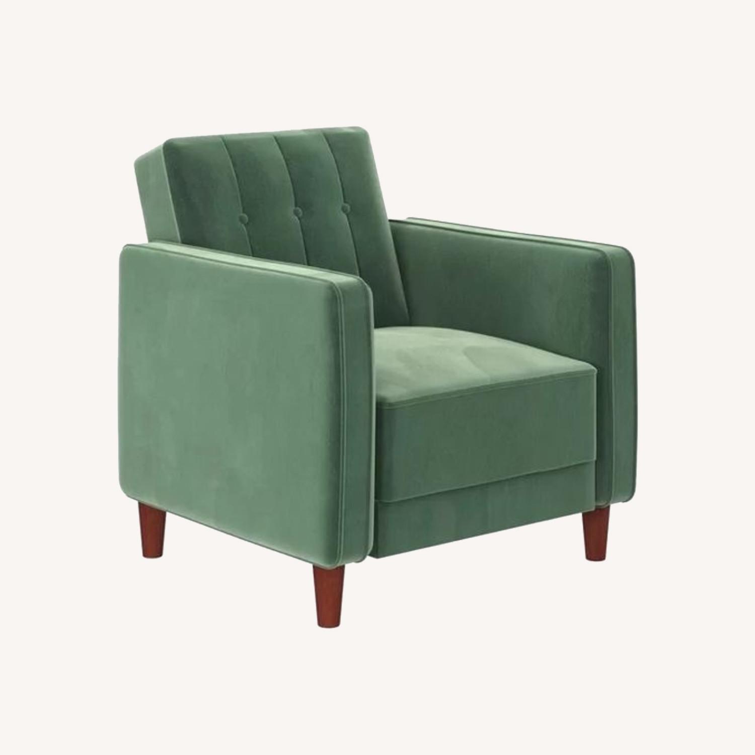 Mercury Row Green Velvet Armchair - image-0