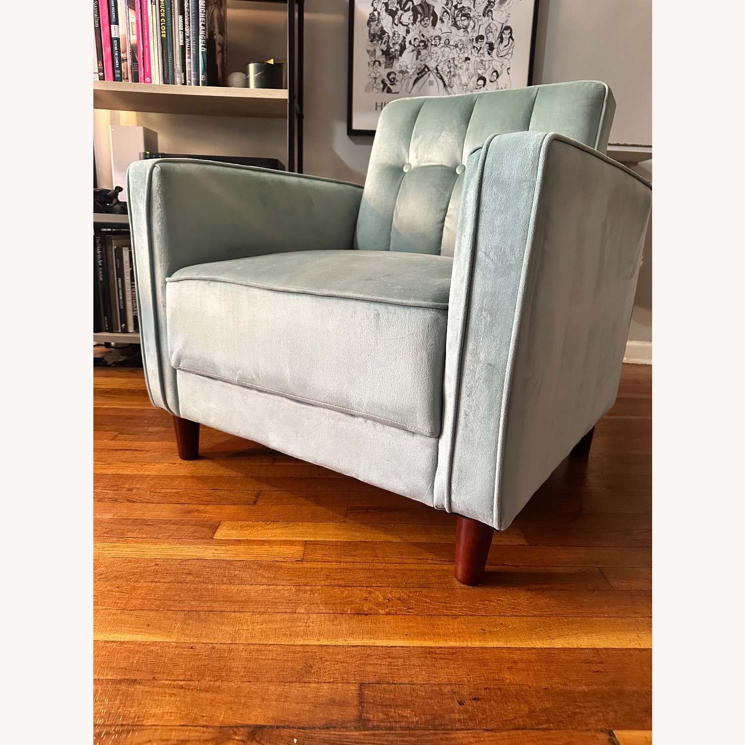 Mercury Row Green Velvet Armchair - image-2