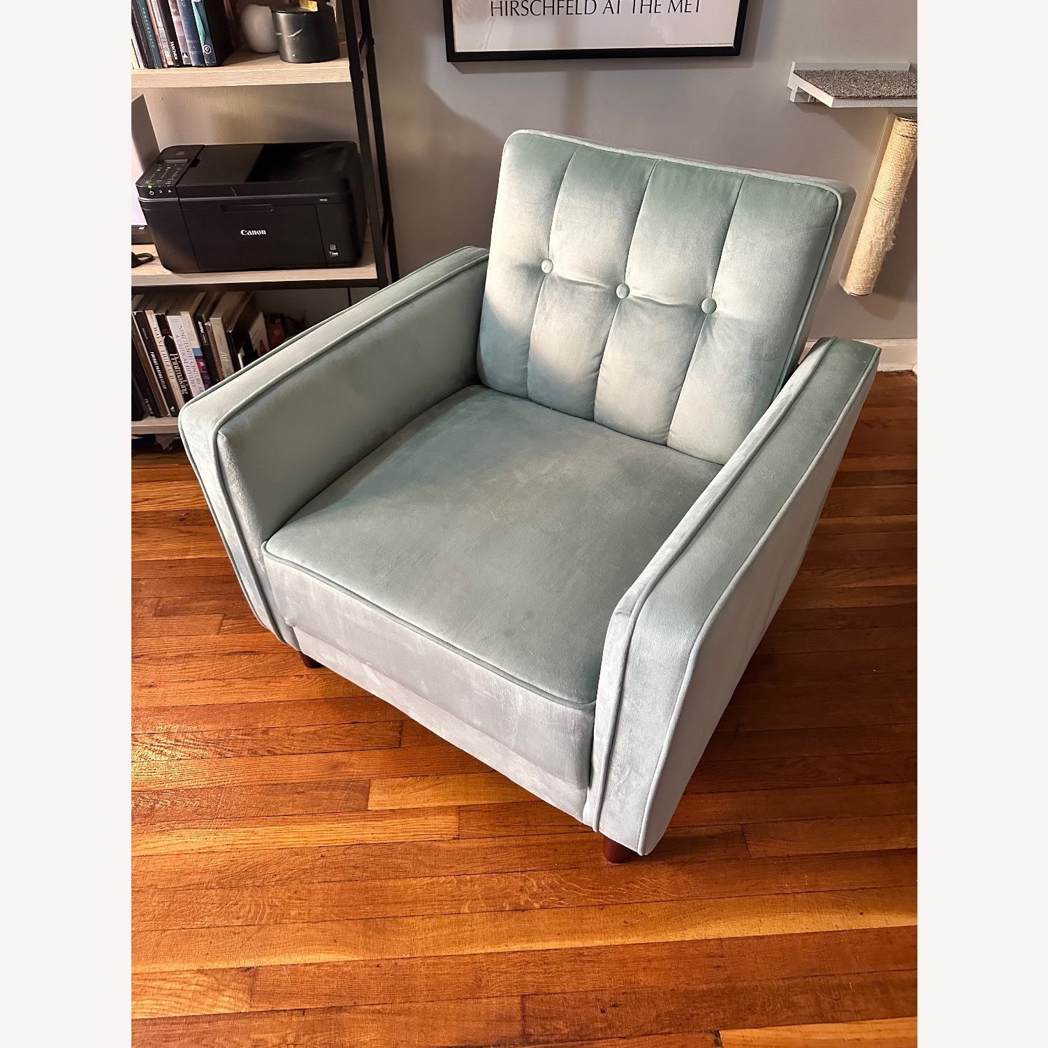 Mercury Row Green Velvet Armchair - image-5