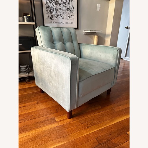 Used Mercury Row Green Velvet Armchair for sale on AptDeco