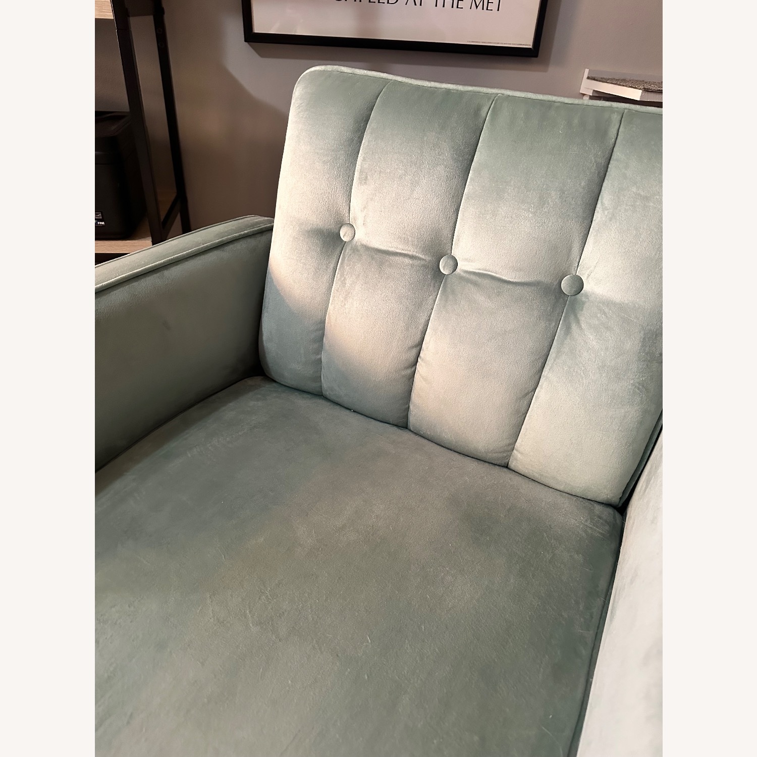 Mercury Row Green Velvet Armchair - image-3