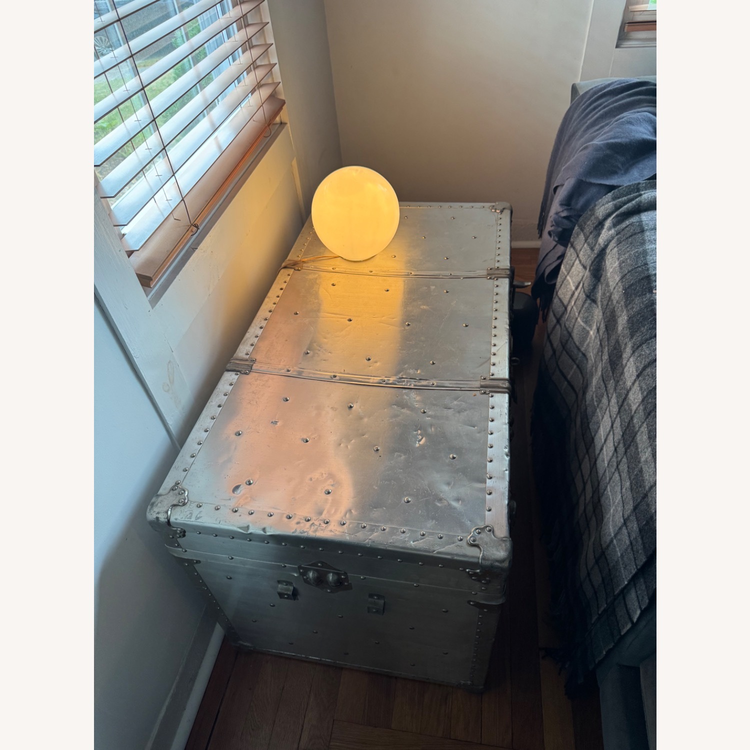 Vintage/Antique Finds Silver Aluminum Chest - image-2