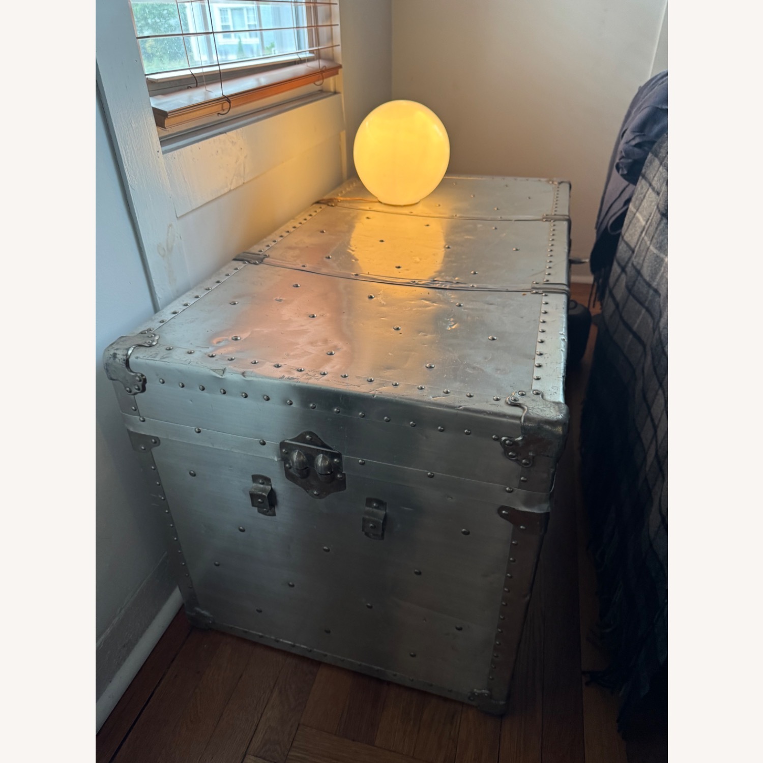 Vintage/Antique Finds Silver Aluminum Chest - image-1