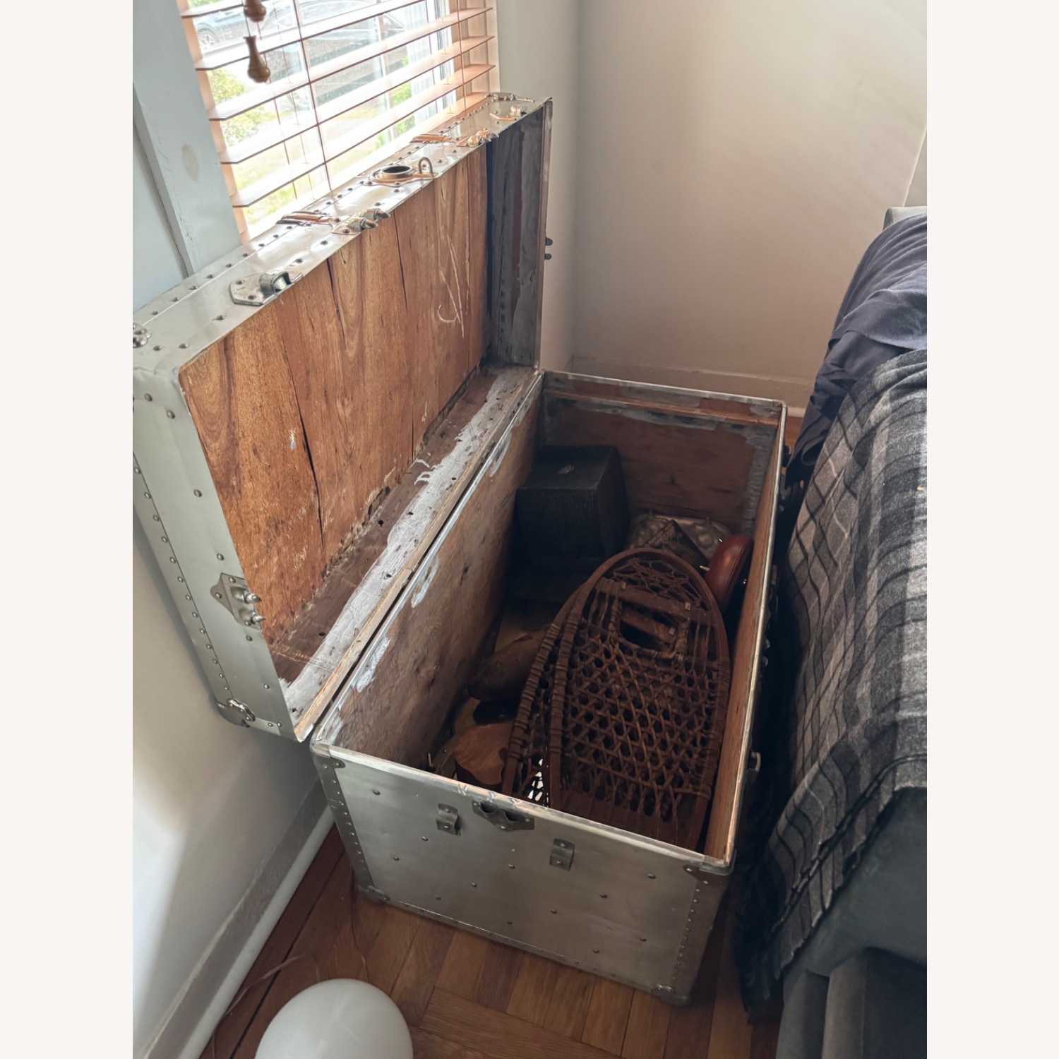 Vintage/Antique Finds Silver Aluminum Chest - image-3