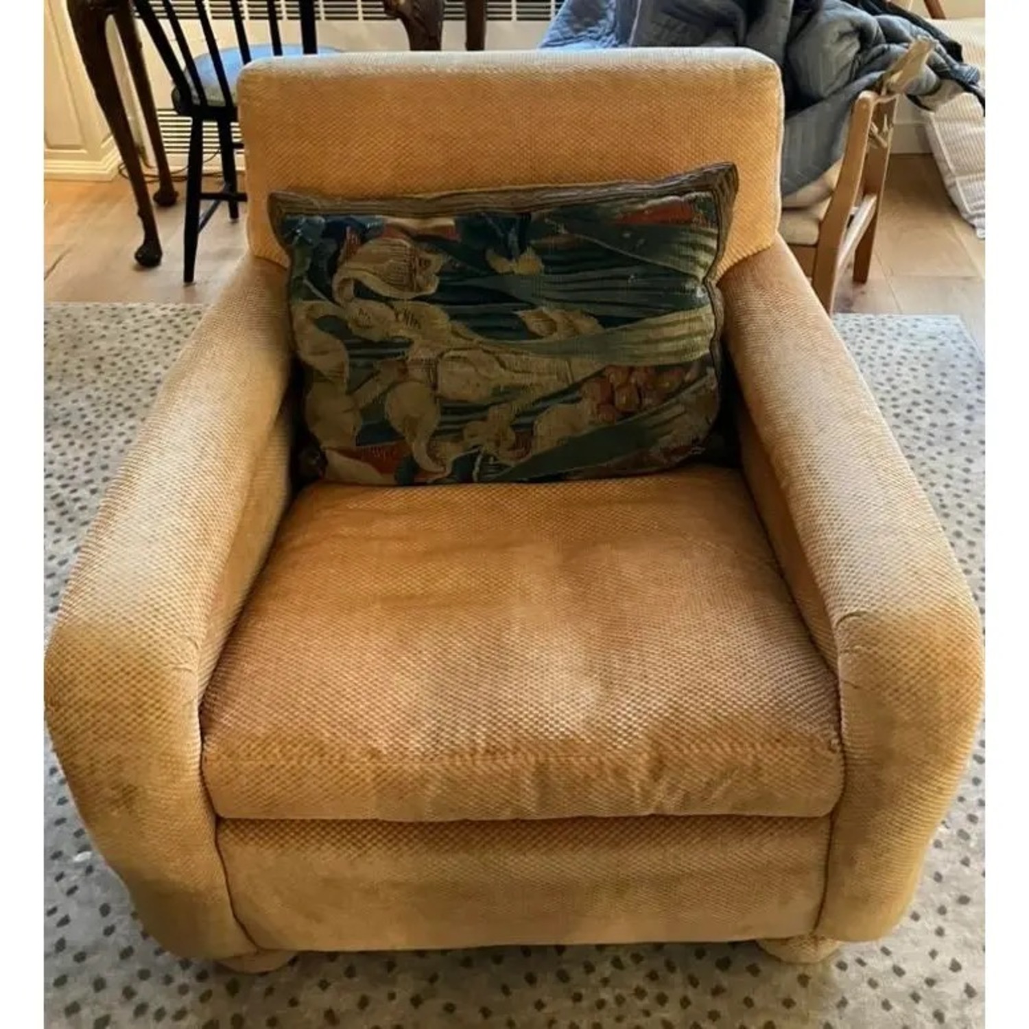 Barbara Walter's Chenille Upholstered Armchairs - image-6