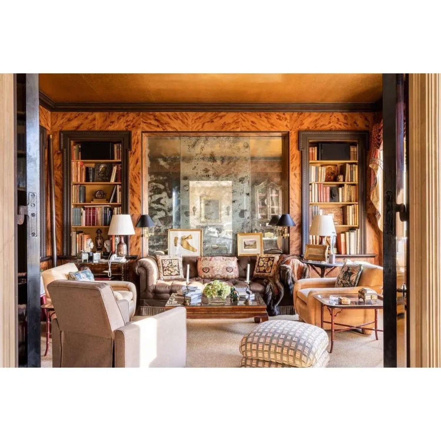 Barbara Walter's Chenille Upholstered Armchairs - image-4