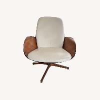 Vintage/Antique Dark Brown Wood Armchair