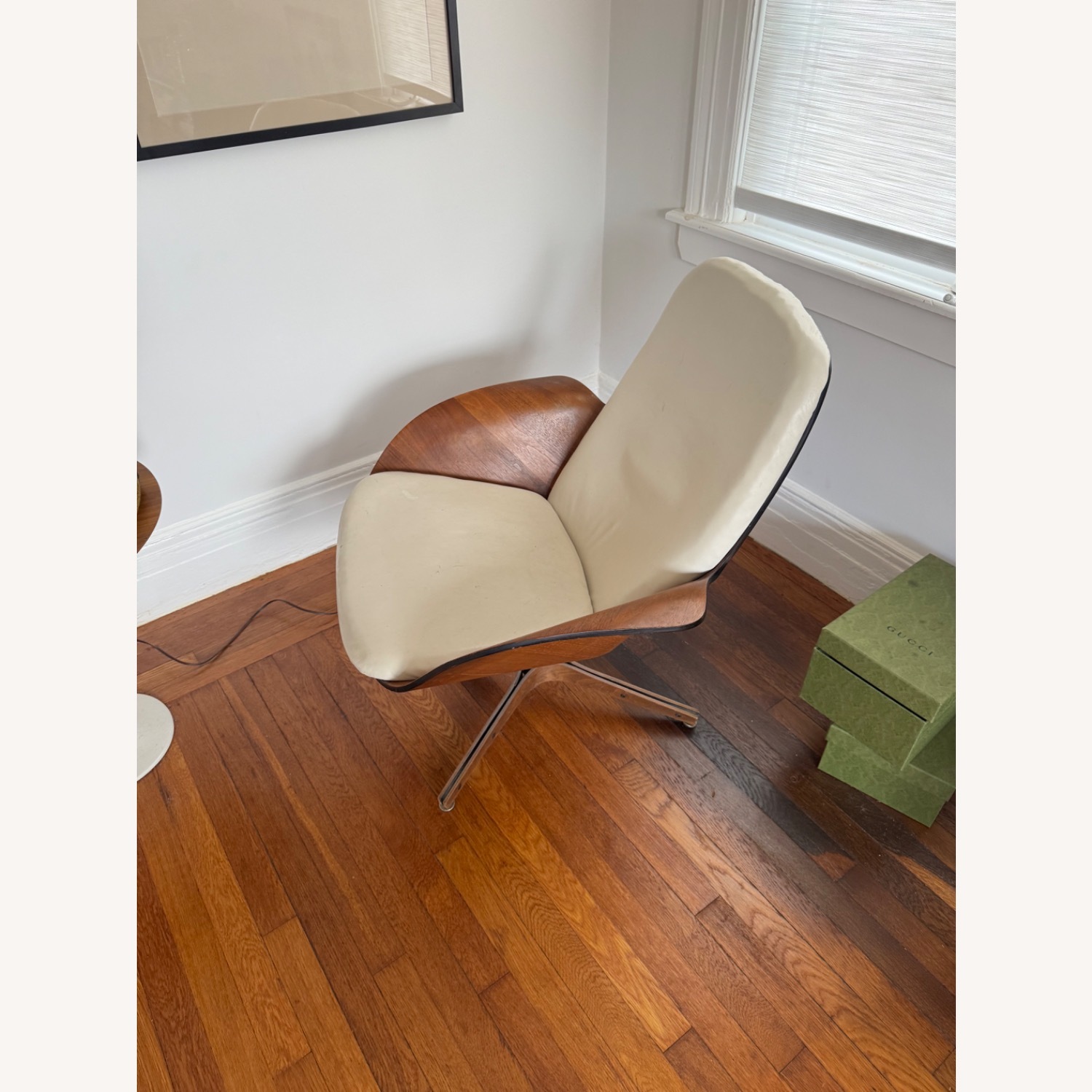 Vintage/Antique Dark Brown Wood Armchair - image-3