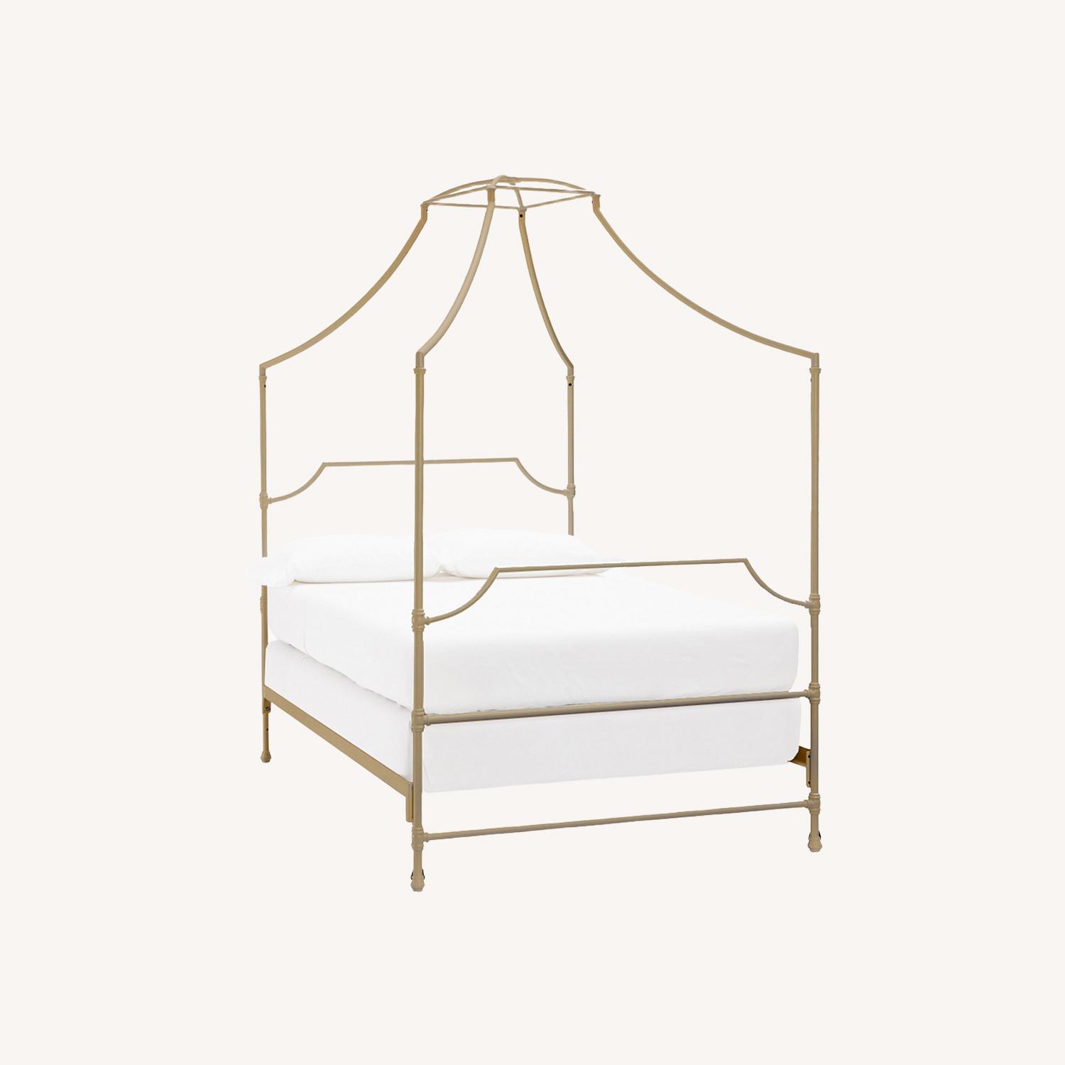 Pottery Barn Teen Maison Gold Metal Queen Bed - image-0