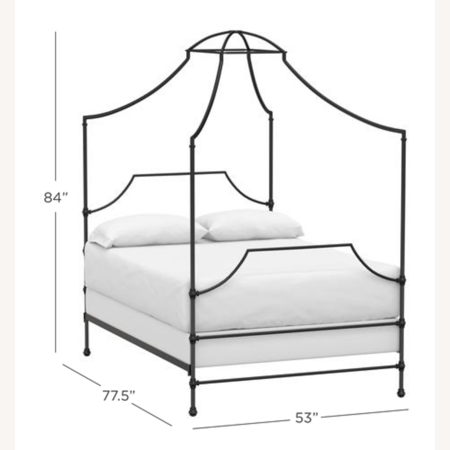 Pottery Barn Teen Maison Gold Metal Queen Bed - image-1