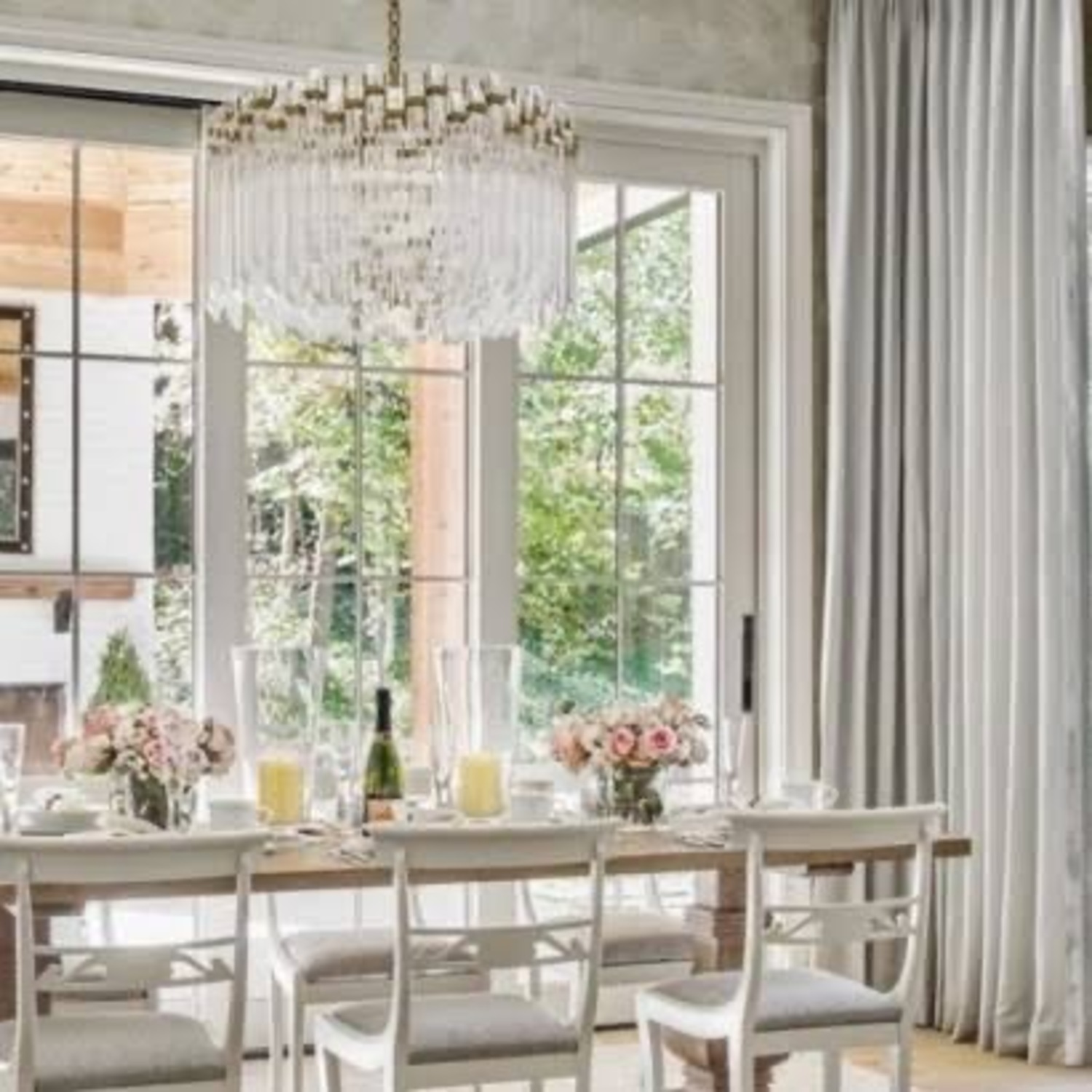 Visual Comfort Large Brass Round Chandelier Light - image-2