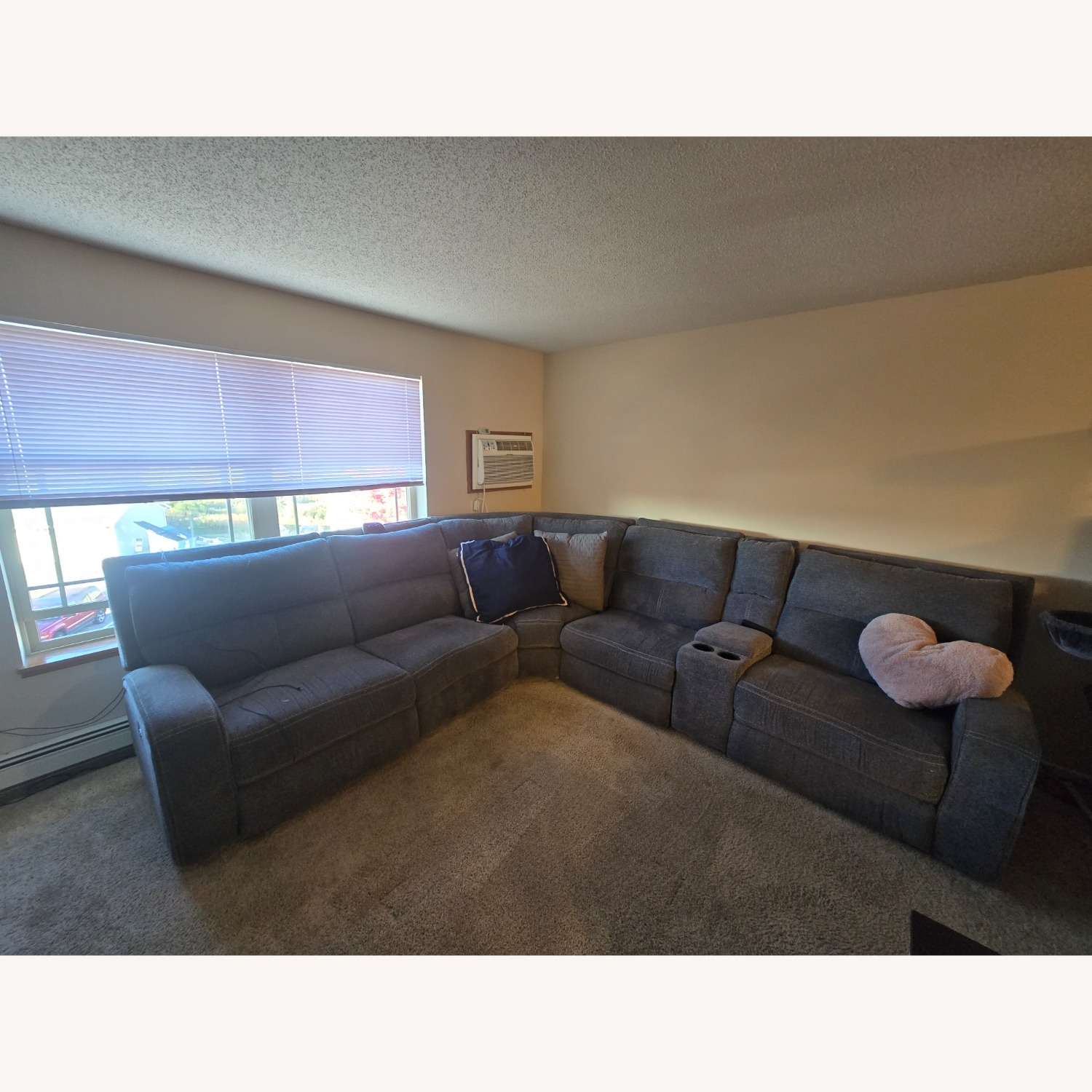 HOM Furniture Dark Gray Fabric 3+ Piece Sectional - image-2